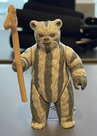 Teebo Ewok Star Wars Return of the Jedi 1984 Vintage Kenner Figur Original Staff Cover