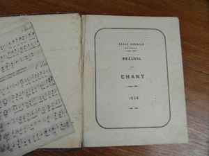 religiosa RECUEIL PARTITION CHANTS LITURGIQUES Ecole NANCY 1858 Ecrit à la plume - Picture 1 of 16