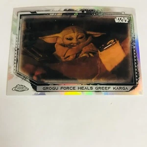 2021 Topps Star Wars Chrome Legacy Base Refractor #152 Grogu Force Heals - Picture 1 of 2