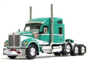 DCP Custom green/white 4 axle Kenworth W990 sleeper tractor 1/64 no box - Picture 1 of 7