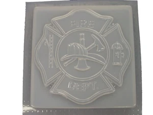 Quadratisches Malteserkreuz Feuerwehrmann Trittstein Zement Beton Handwerk Form 1170 - Bild 1 von 2