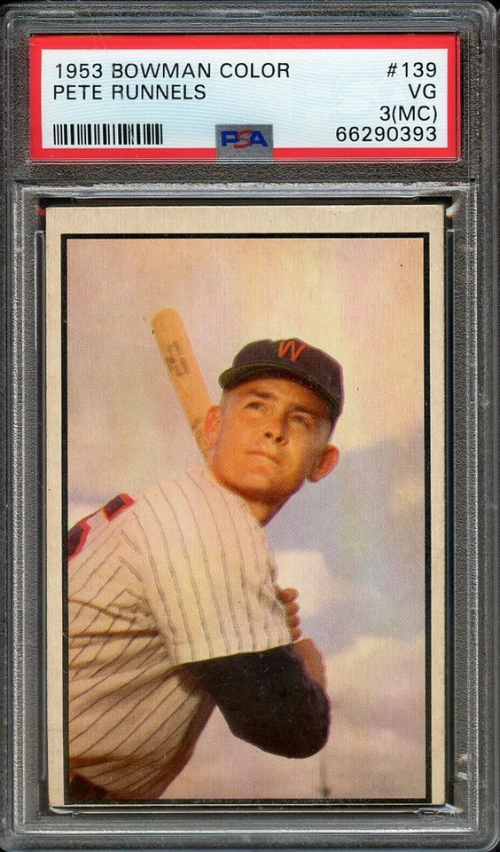 1953 BOWMAN COLOR 139 PETE RUNNELS PSA VG 3 (MC)  - Image 1 of 1