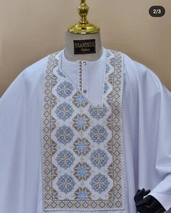 3 Pieces Agbada, African wedding suit,African men atitire, African Men Clothing - Picture 1 of 3