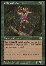 Magic the Gathering MTG Elite Cat Warrior (163) Portal   NM