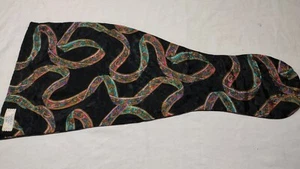 Large 3/4 - 4/4 Violin Dust Cover Bag By Baba New Black With Multicolor Ribbon - Picture 1 of 2