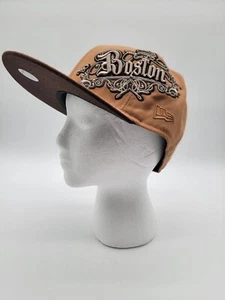 New Era Boston Red Sox Royale Old English Wheat Brown Fitted Hat 7 5/8 - Picture 1 of 21