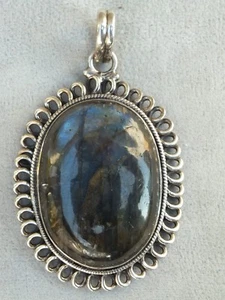 925iger Silber Labradorit Anhänger (145/34) - Bild 1 von 2