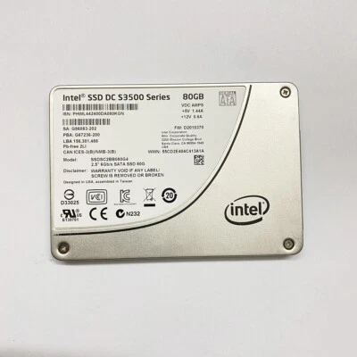 Intel SSD DC S3500 Series SSDSC2BB080G4 80GB 2.5" SATA 6Gb/s Solid State Drive - Image 1 of 3