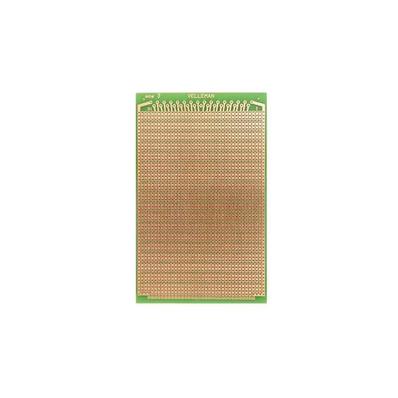Velleman ECS3 EUROCARD 3-HOLE ISLAND - 100x160mm - FR4 - Image 1 of 1