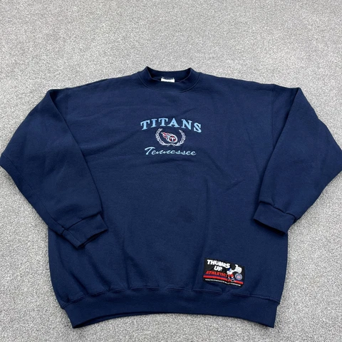 Vintage Tennessee Titans Sweatshirt Men Large Gray Blue Crew Neck Sweater USA  * Cover