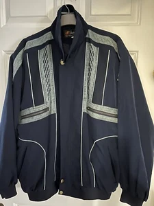 Retro Vintage Herren Jacke Outdoor Sport RedMuse Navy Smart Taschen Reißverschluss - Bild 1 von 11