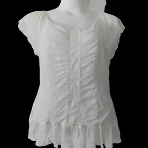 Braut Romantik Camisole Gr. XL French Festival Stretch Spitze Pullover Crossdress - Bild 1 von 24