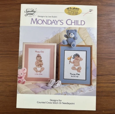 Monday's Child Cross Stitch Needlepoint Something Special - Image 1 of 3