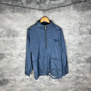 Men’s Vintage Reebok Track Jacket Anorak 1/2 Zip Blue Polyamide Size L-XL - Picture 1 of 4