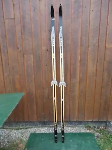 ALTE VINTAGE Holz 83" Schneeski hat BRAUN SCHWARZ Oberfläche TOLLE DEKORATION - Bild 1 von 3
