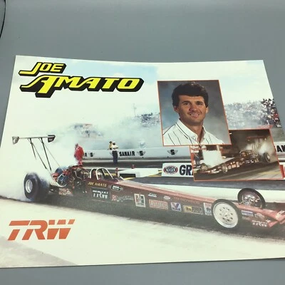 Tarjeta promocional foto dragster dragster vintage de Joe Amato de los años 80 Foto 1 de 2