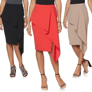NENE by NeNe Leakes Draped Peplum Skirt 476046J (18W) - Picture 1 of 2