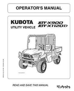 Kubota RTV-X900 RTV-X1120D Utility Vehicle Operators Manual 115 Pages Coil Bound - Bild 1 von 6