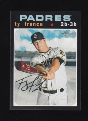 2020 Topps Heritage Ty France #351 San Diego Padres - Image 1 of 2