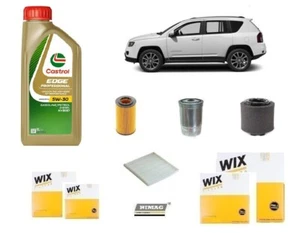 Kit Filtri Tagliando + Olio per Jeep Compass MK49 2.2 CRD 100 Kw 136 Hp - Imagen 1 de 11