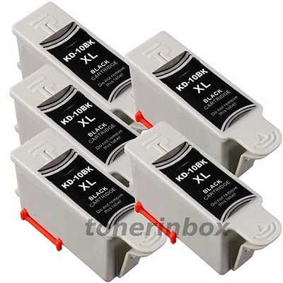 5 Pack #10XL Black Ink for Kodak 10 ESP 3200 3250 5200 5250 7250 9250 Printer - Image 1 of 2
