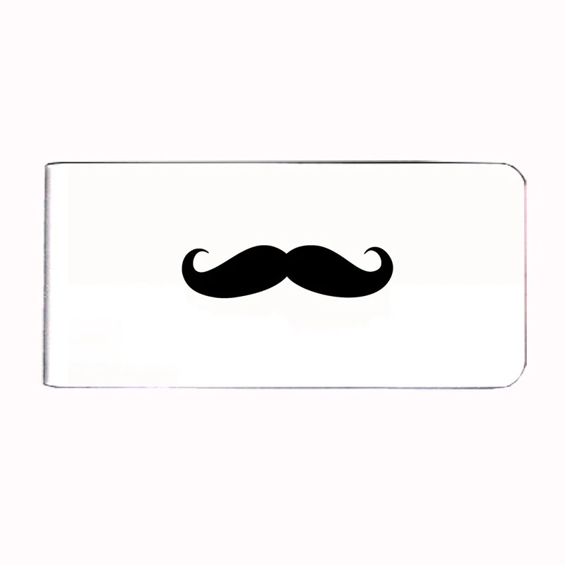 Metal Money Clip Bills Card Metal Holder Clip Rectangle Cool Mustache D7 - Image 1 of 1
