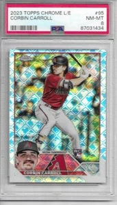 2023 Topps Chrome Carroll Carroll Logofractor PSA 8 NM-MT - ending 1434 - Picture 1 of 2