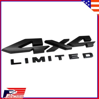 Placa de identificación 3D negro mate 4x4 LIMITADA insignia emblema camión SUV capó maletero guardabarros Foto 1 de 3