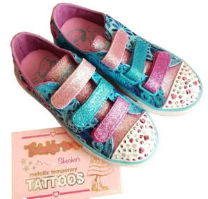 Skechers Twinkle Toes Chit Chat Prolifics LightUp Sneaker Sweet Spirit Size 12.5 - Picture 1 of 8