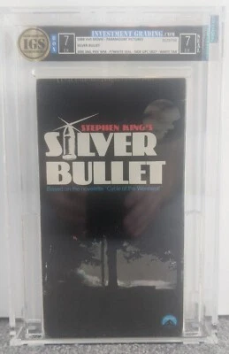 IGS GRADED Stephen King's Silver Bullet 1988 Белый Позвоночник Ужасы VHS Новый запечатанный - Изображение 1 из 4