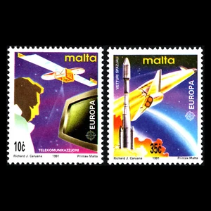 Malta 1991 - Francobolli EUROPA - Aerospaziale Europeo - Sc 769/70 nuovi di zecca - Foto 1 di 2