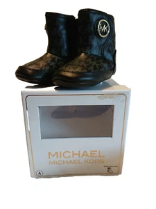Baby Grace Eva Michael Kors Size 4 Black Boots - Picture 1 of 4