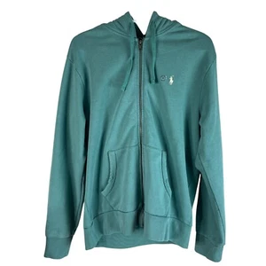 NEW Polo Ralph Lauren Mens Loopback Terry Full Zip Hoodie Green Medium $148 - Picture 1 of 6
