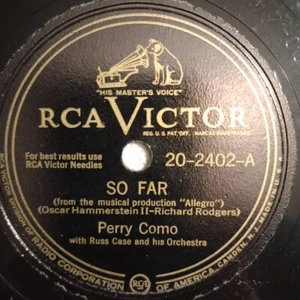 Perry Como With Russ Case And His Orchestra - So Far/A Fellow Needs A Girl 1947 - Picture 1 of 8