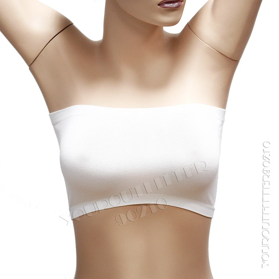 Nuevo Sujetador de tubo elástico básico sin tirantes sin costuras bandeau calce ceñido para adolescentes y mujeres Foto 1 de 1