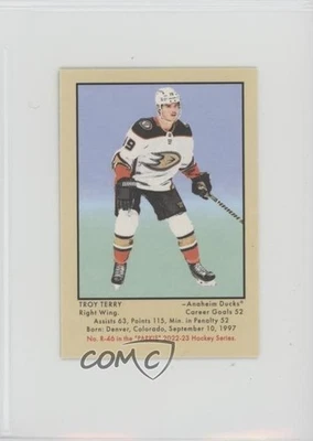 2022-23 Upper Deck Parkhurst Champions 51 Retros Wrapper Back Troy Terry #R-46 - Image 1 of 2