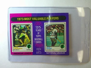 1975 Topps Baseball 1973 Most Valuable Players #211 Pete Rose Reggie Jackson - Picture 1 of 2