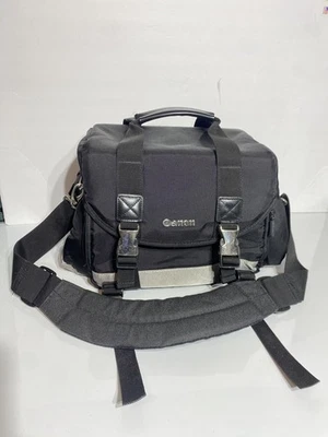 Bolso para cámara Canon SLR negro de lona vintage de los años 90 usado en excelente estado Foto 1 de 4