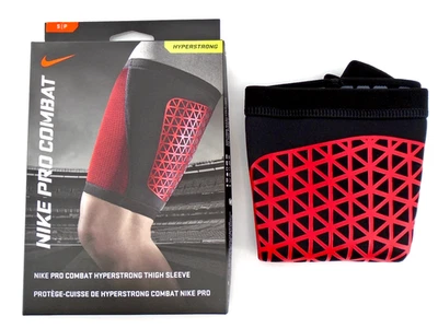Nike Pro Combat Thigh Sleeve Running Adult Small Black/Red - Image 1 of 4