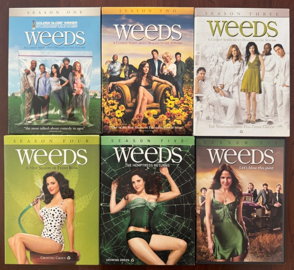 WEEDS dvd Seasons 1 2 3 4 5 & 6 Mary-Louise Parker w/slipcases - MINT - Image 1 of 1