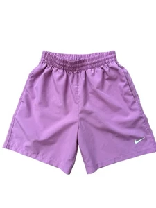 Nike Dri-Fit Youth Boys Polyester Shorts Size Medium Rose Pink Drawstring Logo - Picture 1 of 8