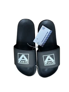 ALDI Aldiletten Badepantoletten Badelatschen Badesandalen Schwarz Größe 42 - Bild 1 von 1
