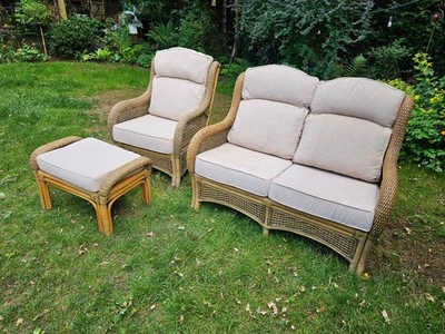 Desser Rattan/Cane 3 piece furniture set EXCELLENT condition - Image 1 of 4