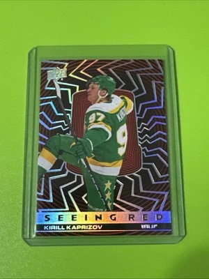 2023-24 Upper Deck #SR-87 Kirill Kaprizov Seeing Red Silver Spectrum - Image 1 of 2
