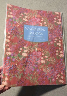Anthropology Wrapping Paper Book Wandering Woods  - Image 1 of 4
