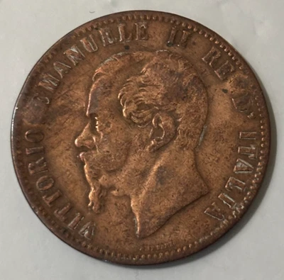 Vintage Coin Italia 10 Centesimi 1867 King Victor Emmanuel II - Image 1 of 3