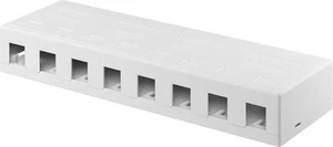 10x Keystone Leergehäuse 8-port; Keystone Leergehäuse 8-port - mit einfacher Sna - Bild 1 von 2