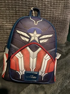 BNWT New Disney Marvel Loungefly Captain America Brave New World Mini Backpack - Picture 1 of 10