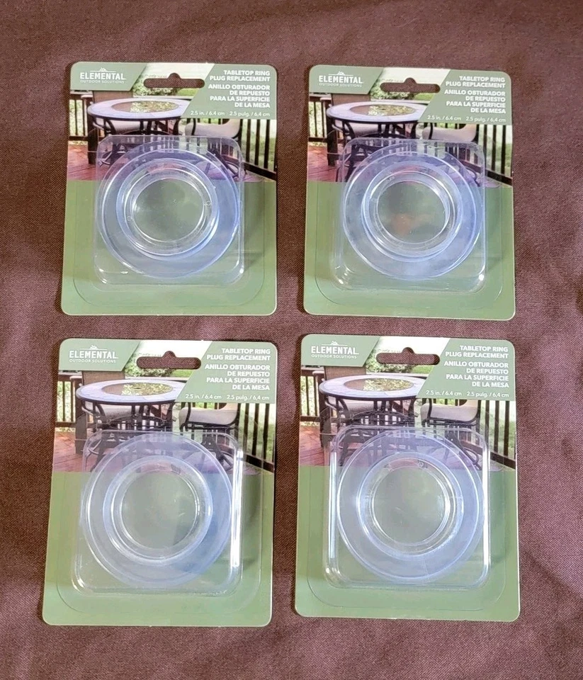 ELEMENTAL OUTDOOR SOL. clear tabletop ring plug replacement 2.5 in #878758