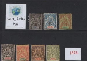 WC1_20944. FRENCH COL.: BENIN. Valuable lot of 1893 stamps. Sc. 24-32. MH - Picture 1 of 1
